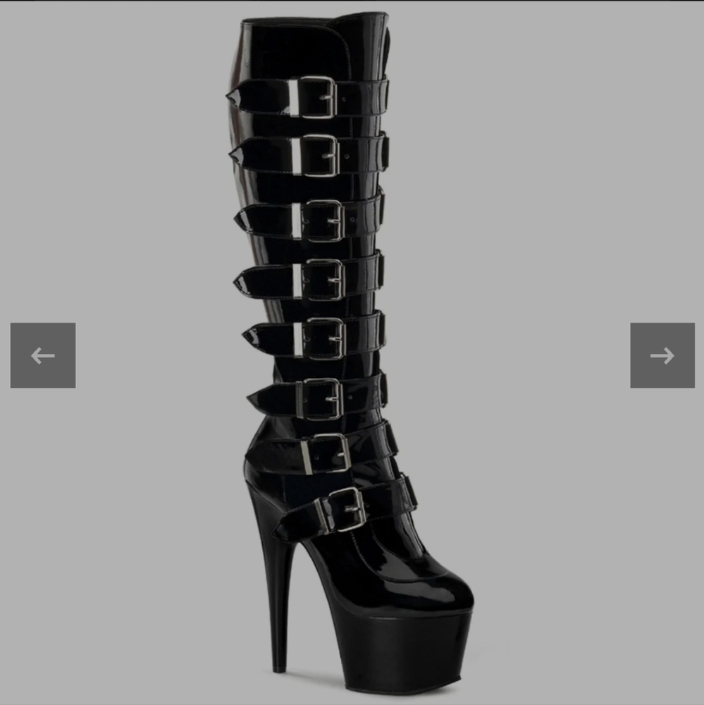 Pleaser Adore 2043 Patent Black